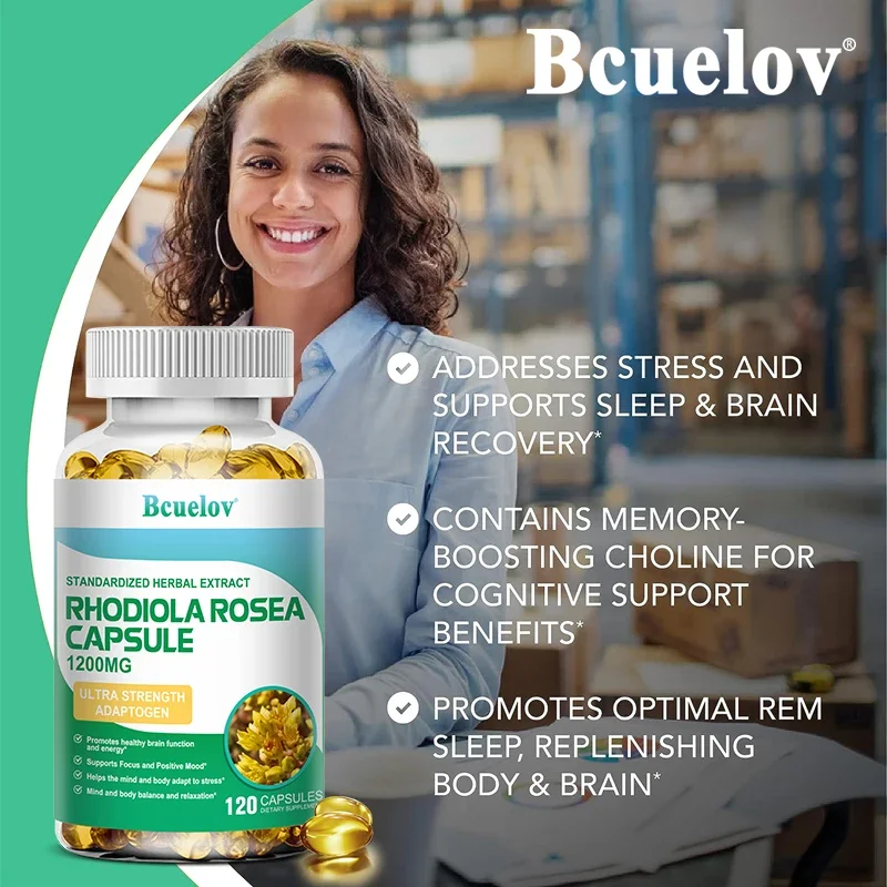 Rhodiola Rosea Supplement - Improves Brain Function, Focus, Memory, Learning Ability, and Alertness - Vegetarian Capsules