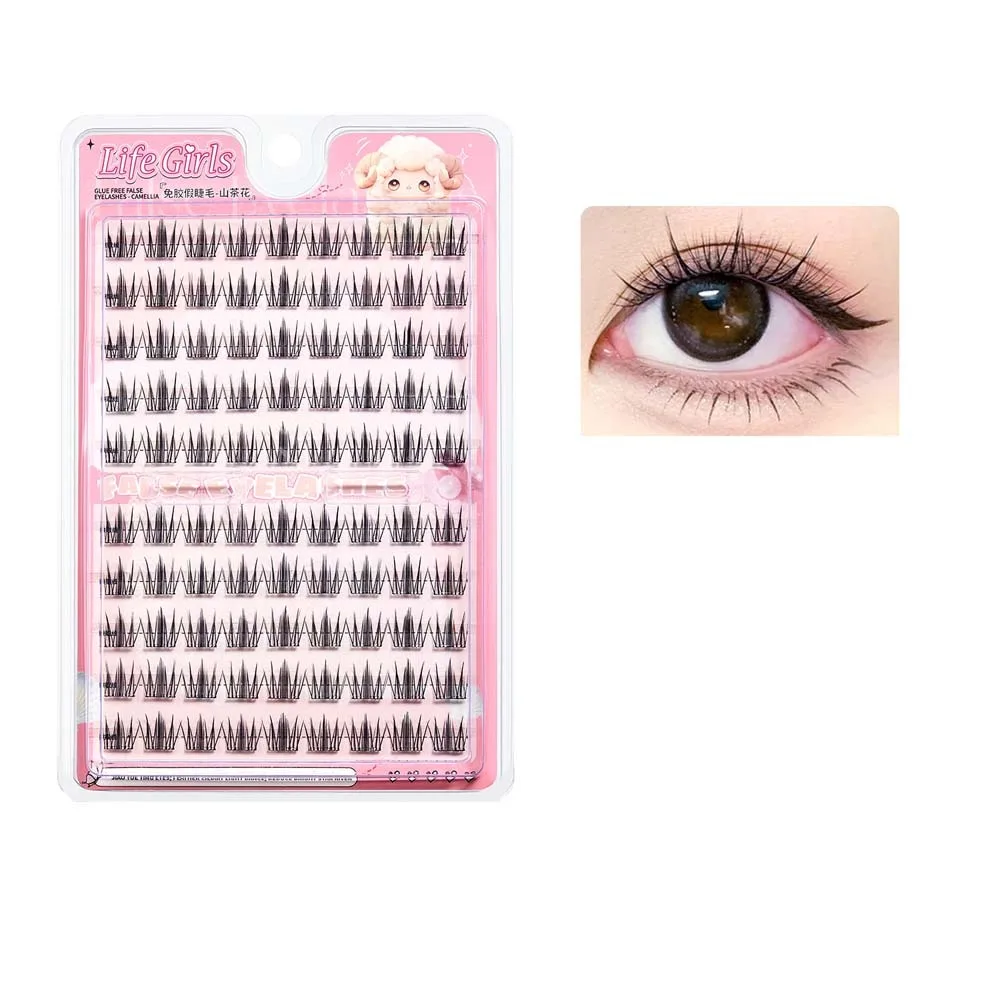 Segmented Individual Eyelashes Large Capacity Oblique Winged Eyelashes Extensions DIY 6-14mm Glue Free False Eyelashes Party