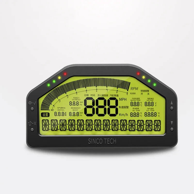 أداة سباق عالمية متعددة الوظائف معدلة DO908LCD متعددة الوظائف لوحة أدوات معدلة للسيارة سرعة/درجة الحرارة
