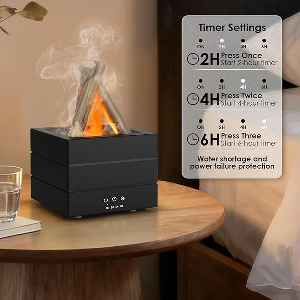 Flame Diffuser Aromatherapy Outdoor Diffuser With Large Water Tank All Night Without Refills 280ML