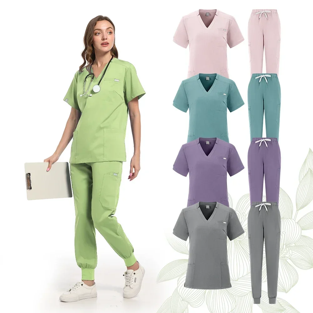 

Wholesale Operating Room Medical Uniform Scrubs Hospital Working Set Supplies Nurse Dental Surgery Suit Workwear nurse blouse