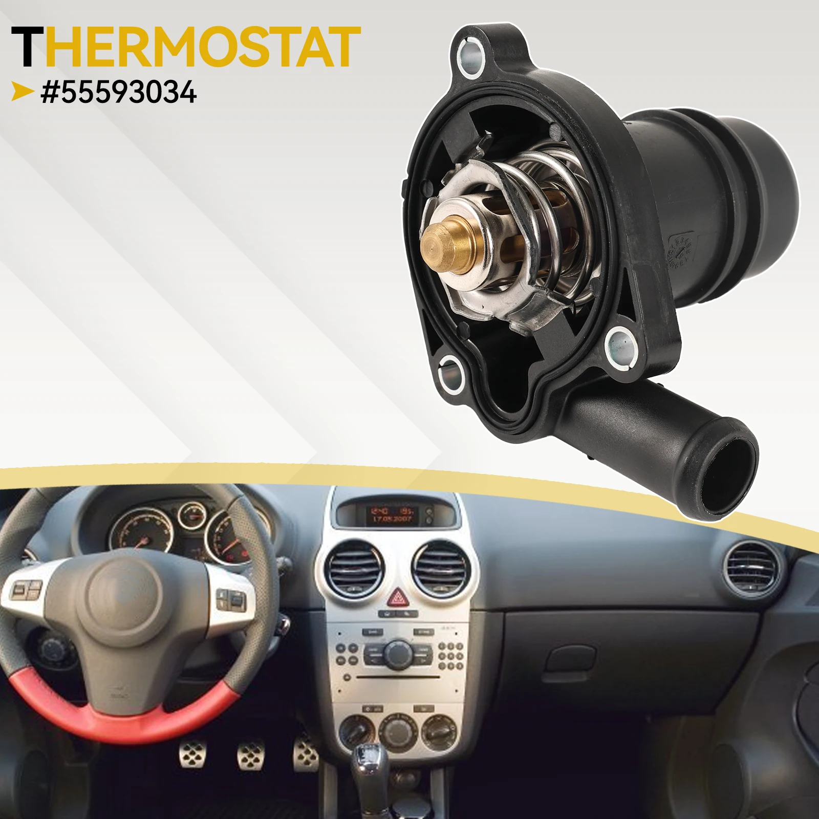 For Chevy Cruze Vauxhall Opel Buick Encore 1.4L Thermostat Housing Coolant Outlet Assembly 55565336 55579010