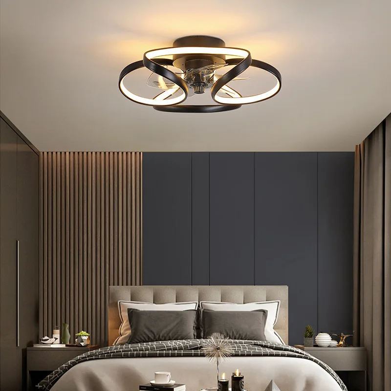 

Современный потолочный вентилятор Nordic Macaron Invisible Fan Light со светодиодной подсветкой для спальни и столовой, с пультом дистанционного управления