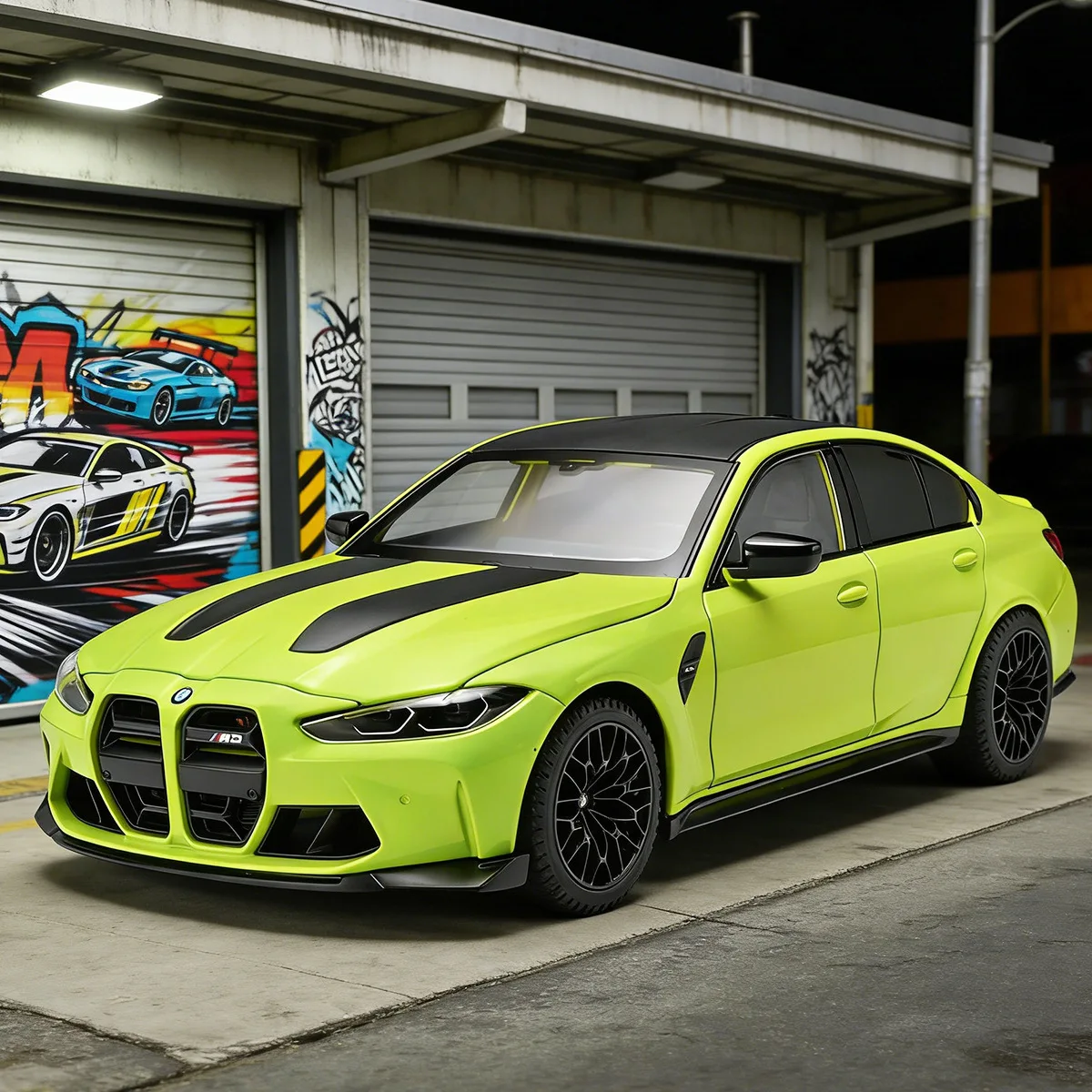 

Высокодетализированная коллекционная модель автомобиля BMW M3 CS LCI G80 (1:18) из литого металла, с открывающимися дверями, для хобби и подарков на день рождения