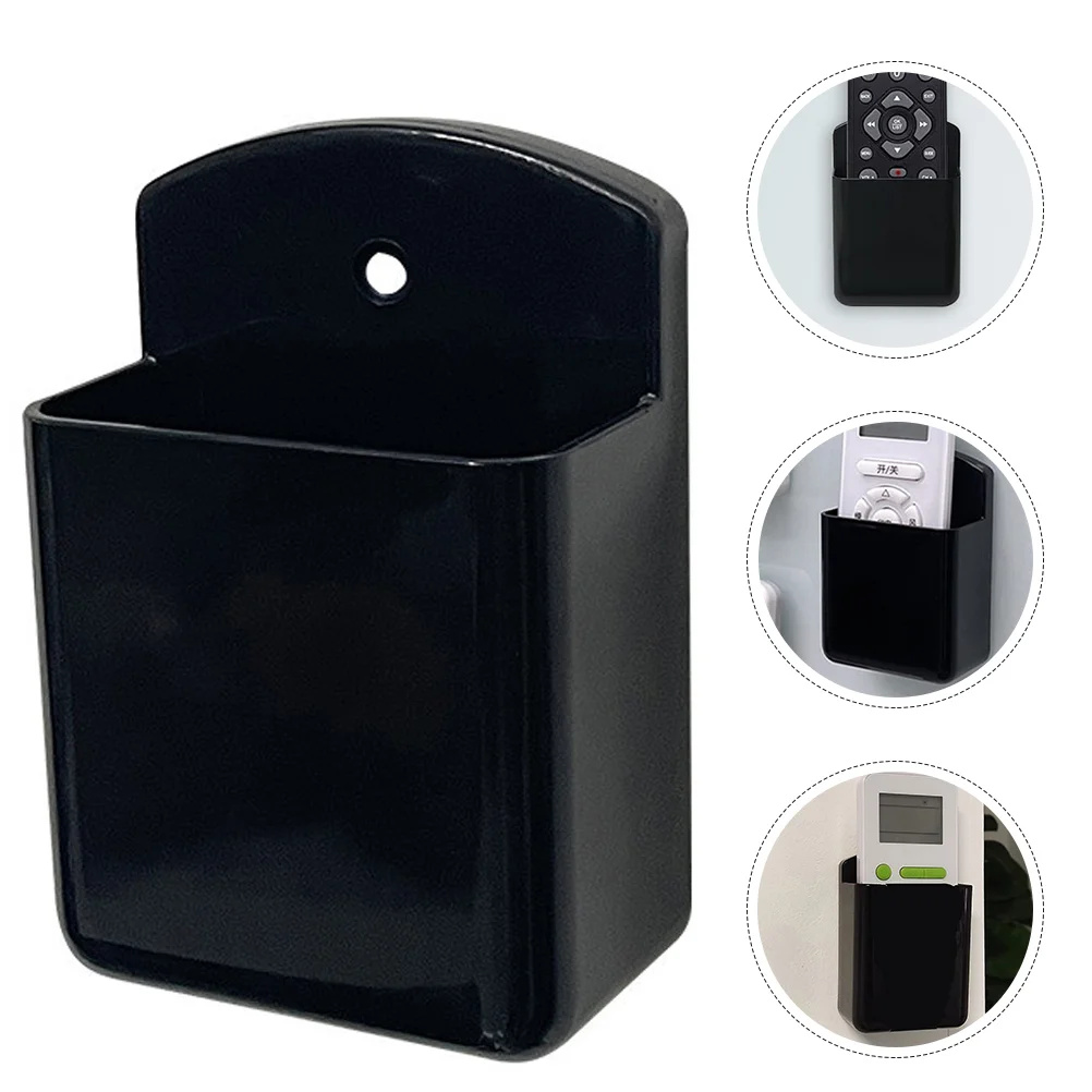 4 Pcs Remote Control Hanger Wall Storage Holder Cell Phone Stand Mount Plastic Office Cellphone