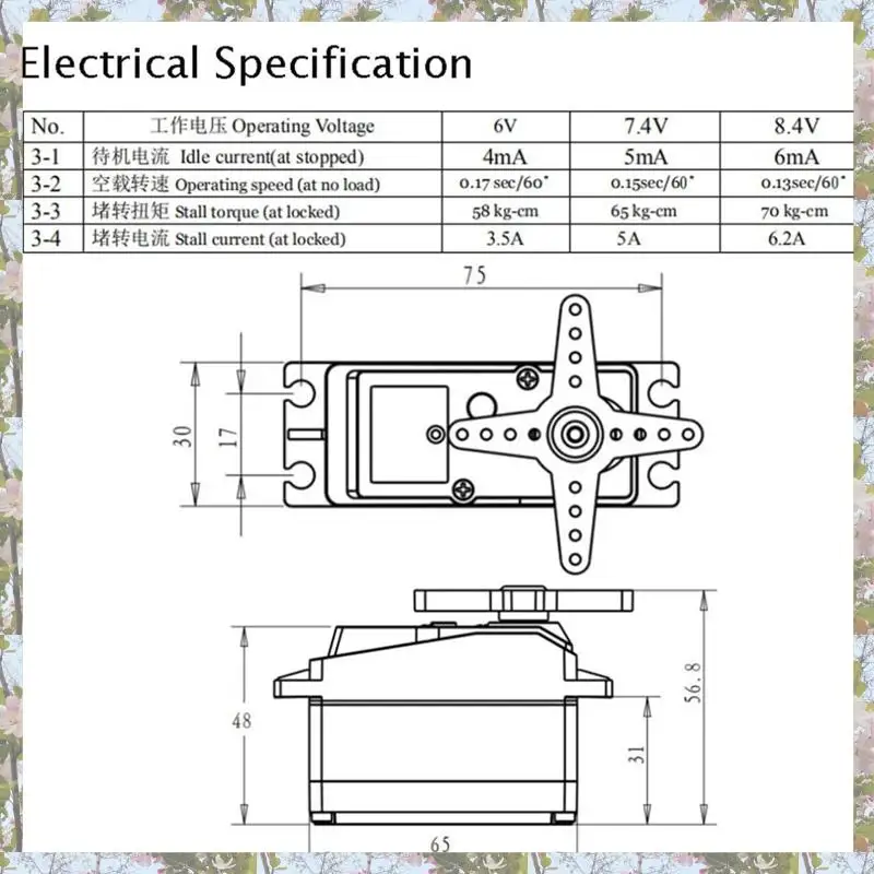 X18A-3X Wodoodporny o wysokim momencie obrotowym 60 kg 180 °   DS5160 Cyfrowy serwomechanizm z metalową przekładnią do robota RC Car 1/6 Axial SCX6 1/5 Redcat HPI Baja