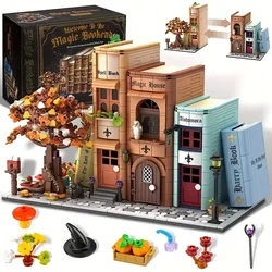 1488pcs Magic House Building Blocks Decorative Bookends Home Decor Bricks Assembling Toys for Adult Kid Birthday Christmas Gift