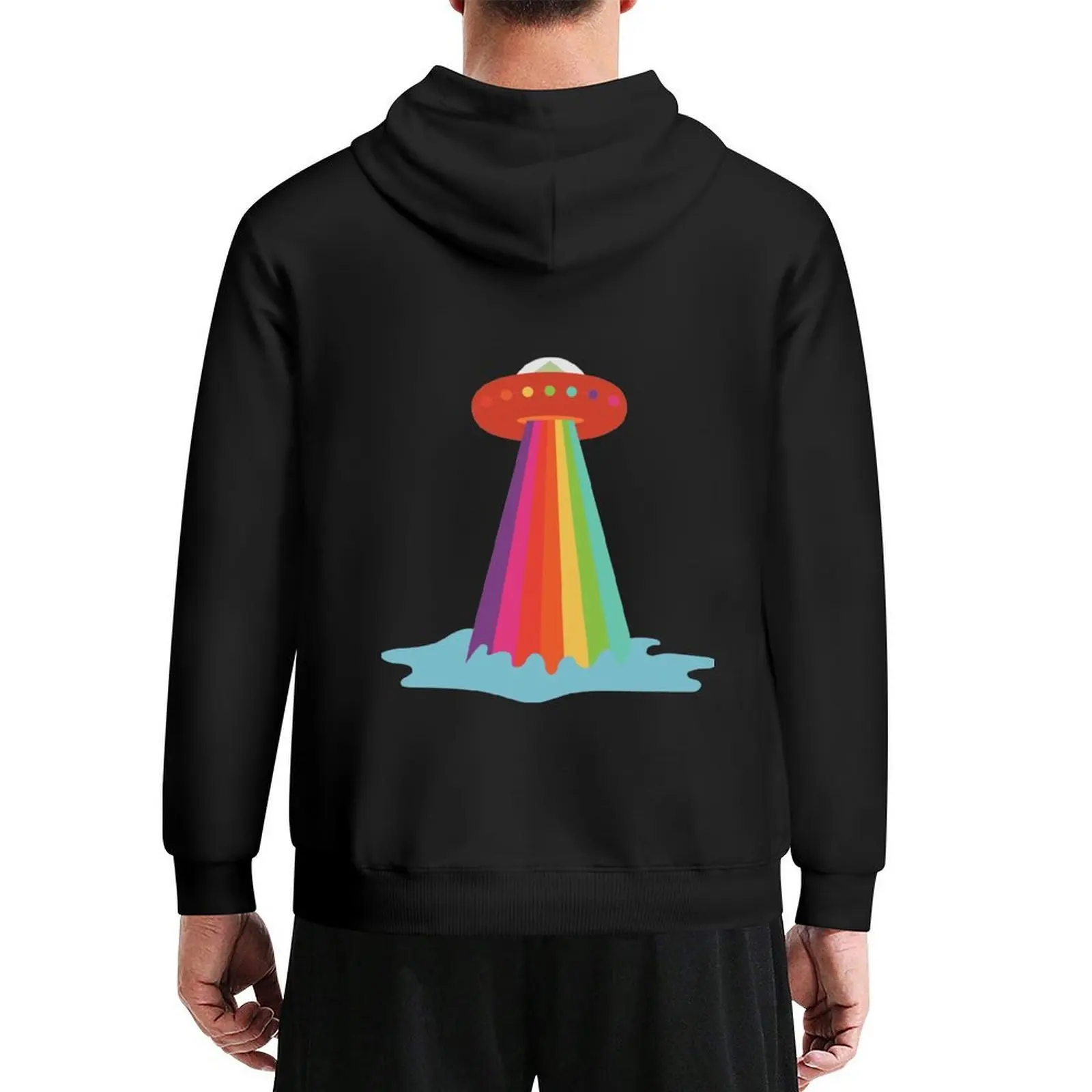 

Rainbow Spaceship Hoodie mens designer clothes fashion men mens clothes graphic t shirts men mens hoodie