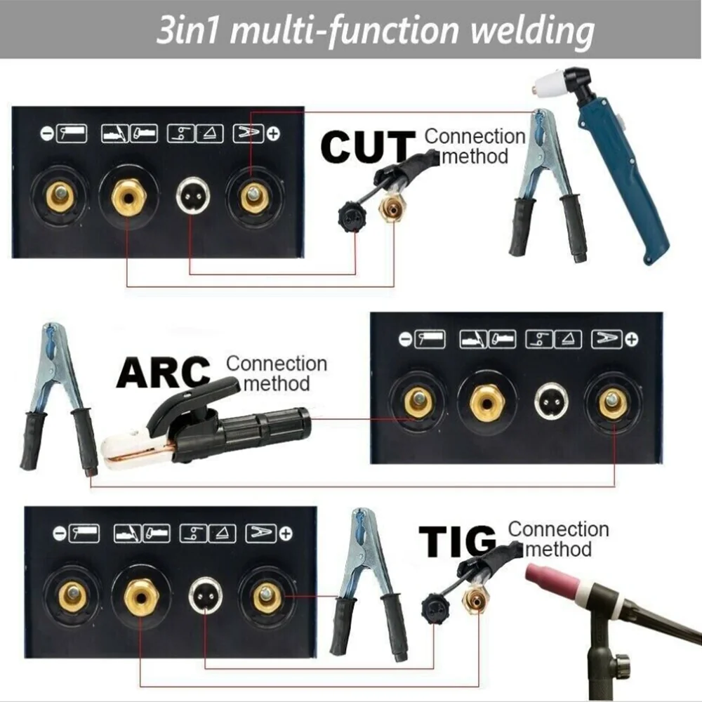 Imagem -06 - Cut Tig Mma em Multifunções Inversor Cortador de Plasma 40a Máquina de Solda Tig 180a Argon Arc 160a Equipamento de Soldador Ct418