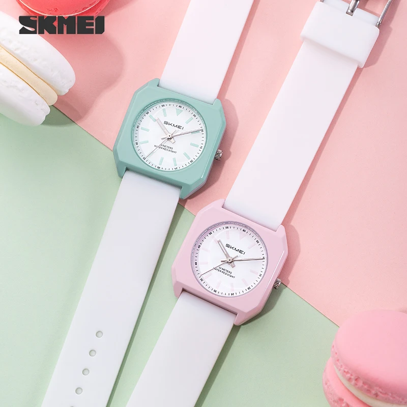 

SKMEI Fashion Quartz Watches Elegance Ladies Small Square Wristwatch Young Sweet Girls Simple Waterproof Watch Relogio Feminino