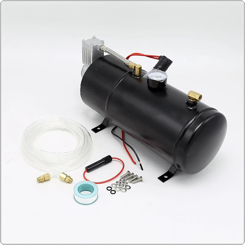 12V DC Onboard Air Horn Compressor System Kit 120 PSI Suitable for Truck Cars SUV Boat Tractor RV Off-Road Vehicle Car Audio