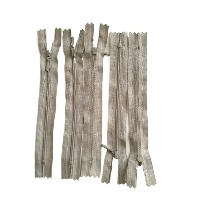 

50pcs/Lot 3# 16cm Ykk Zipper Bulk Bright Gray Nylon Coil Close End Dress Pocket Toy Doll Bag Pants Tailor Sewing Accessories