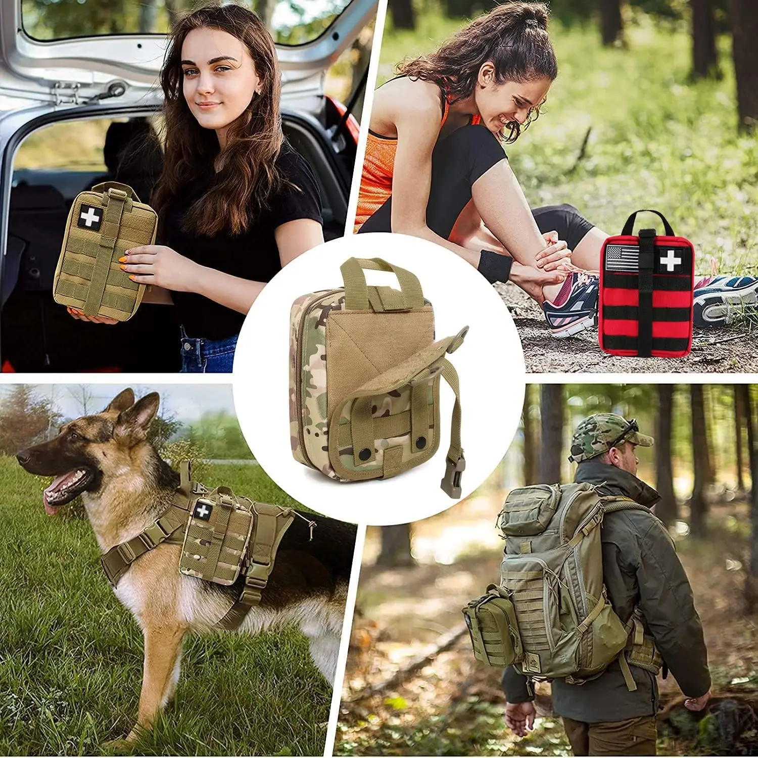 Tactical First Aid Kit Pouch MOLLE Medical Utility Rip-Away Hunting Car Emergency Camping Survival Tool EDC Pouch