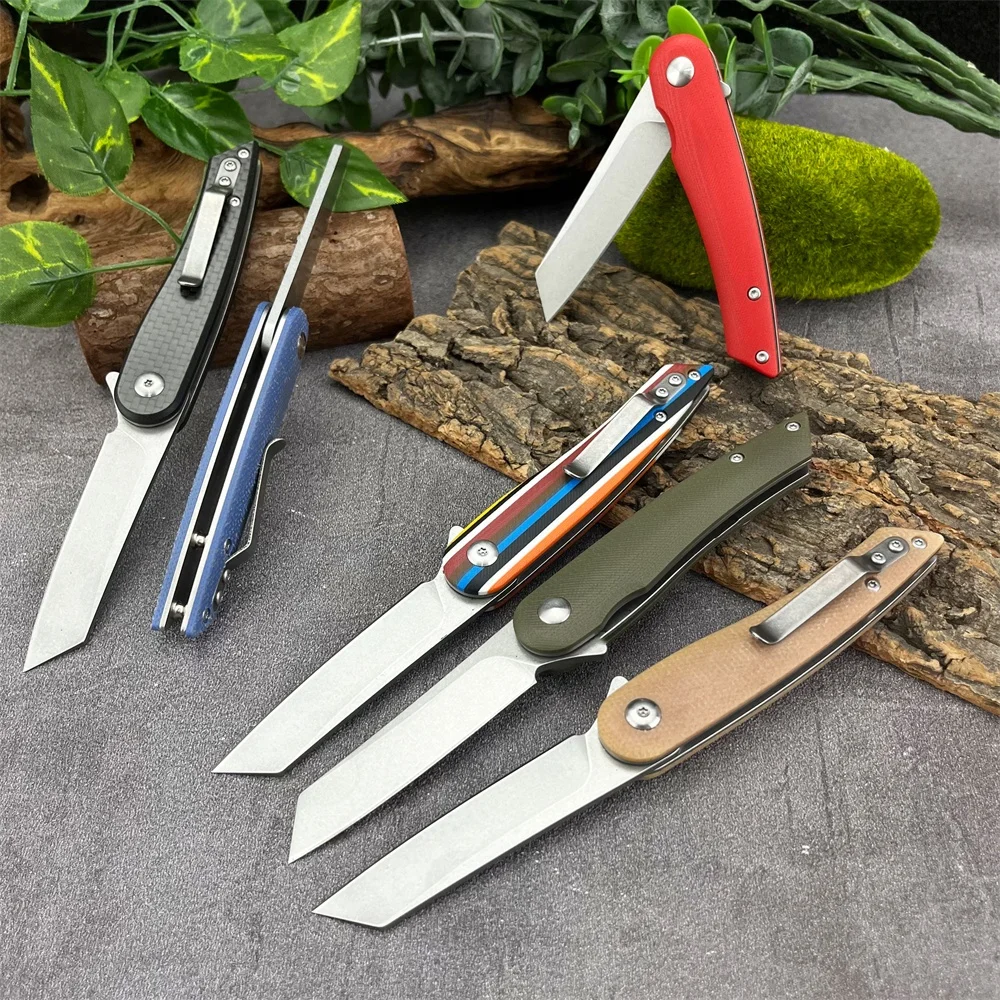 

High Quality Pocket Folding Knife 8Cr13Mov Blade Outdoor Sharp Cutting Fruit Knife EDC Portable Hunting Defense Fishing Tool