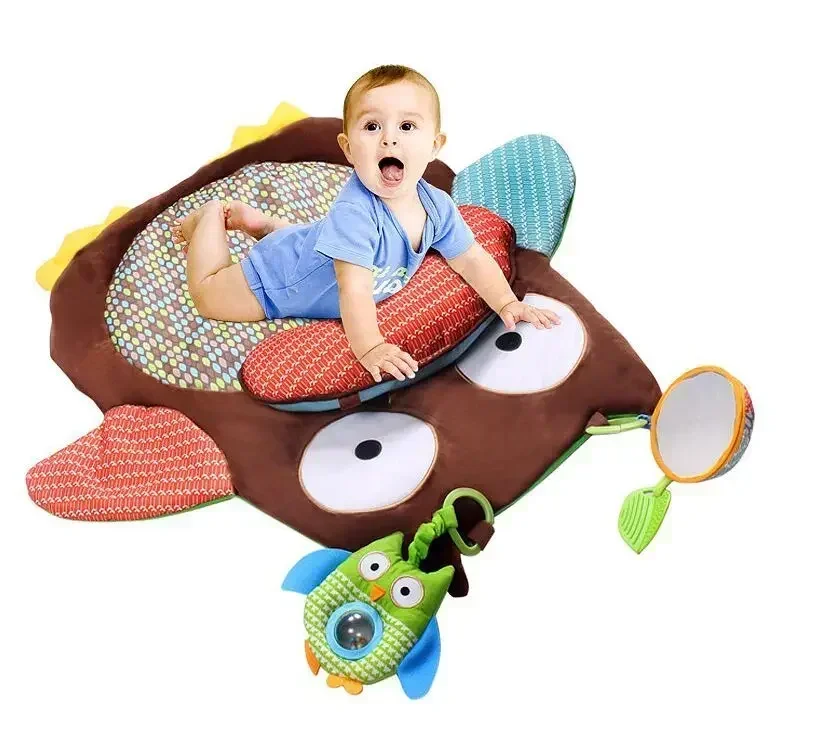 76cm*76cm Crawling Activity Game Mat Playing Cushion Mat Pillow Baby Soft Plush Play Mat Pad Padded Bolster Teether Gift