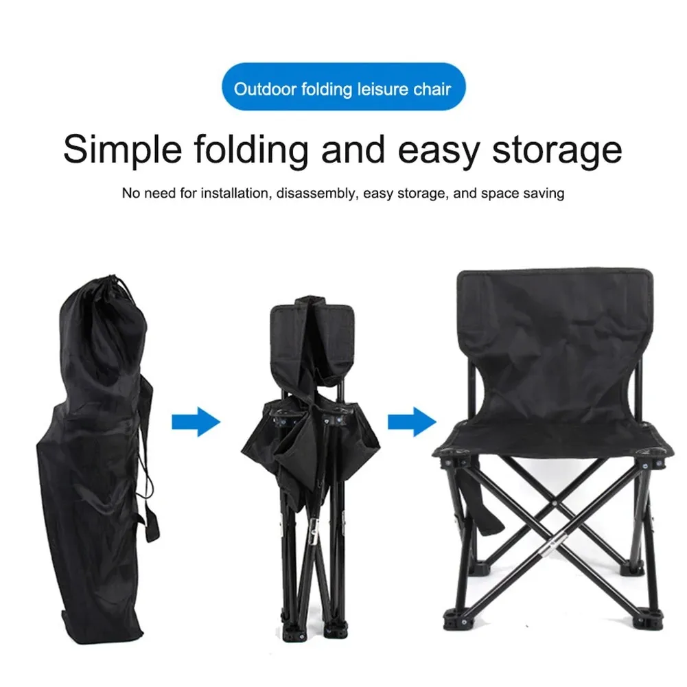 Camping Folding Chair Fishing Chair with Carrying Bag &Armrest Foldable Portable Camping Chair Heavy Duty for Travelling outdoor image 6