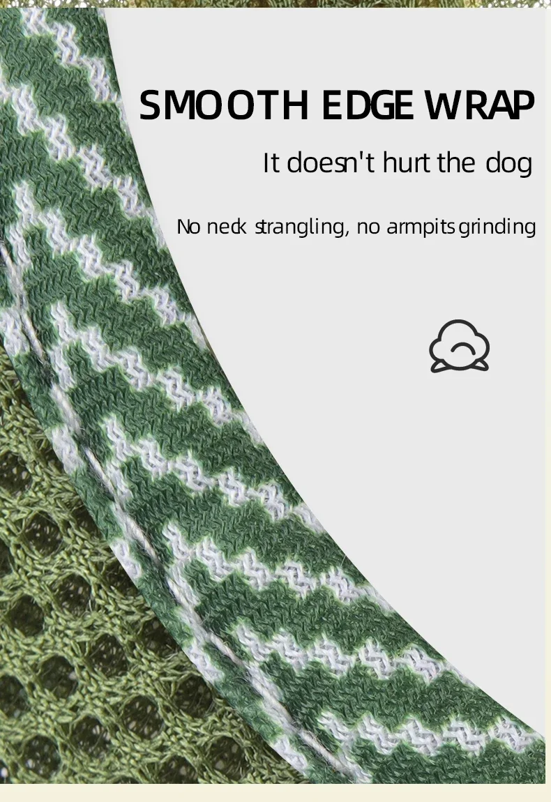 Reflective Breathable Dog Harness And Leash Set For Small Dogs_voghion.com