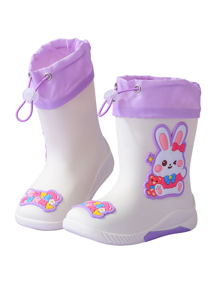 Enfants bottes de pluie pour filles dessin animé licorne lapin Spaceman dinosaure motif en caoutchouc botte de pluie garçons enfants chaussures imperméables
