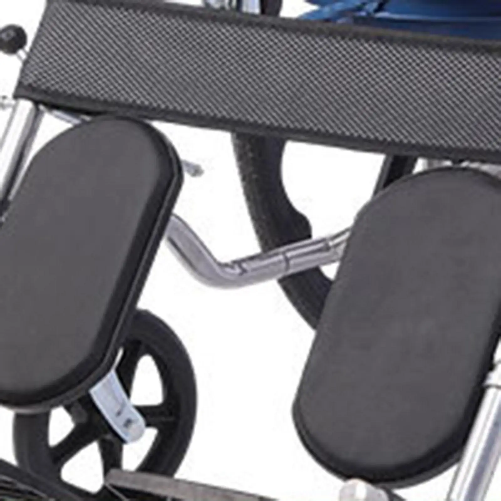 2 Pieces Wheelchairs Legrest Leg Cushion for Wheelchairs Leather Replacement Wheelchairs Accessories Black Leg Pads Foot Stop