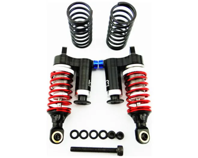 Hot Racing  Aluminum Piggyback Shocks with Adjustable Rebound TRA7061, 49mm for 1/16 Traxxas E-Revo/Slash/Rally/Summit