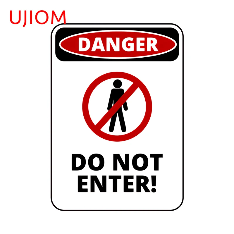 UJIOM Character Buckle Up Warning Sticker Attractive Do Not Enter Occlusion Scratch Decal Suitable For Adhesive Wallpapers Decor