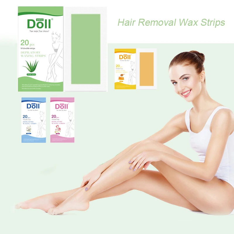 Professional Hair Removal Wax Strips For Summer Depilation Double Sided Cold Wax Paper For Leg Body Face Useful