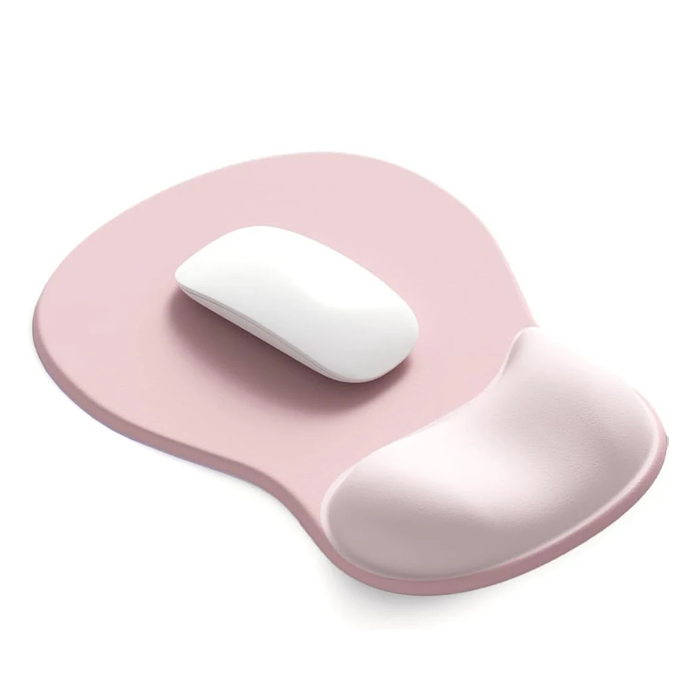 Comfortable Mouse Pad with Gel Wrist Rest Ergonomic Mouse Pad for Pain Relief Smooth Wrist Support Surface and Non-Slip PU Base