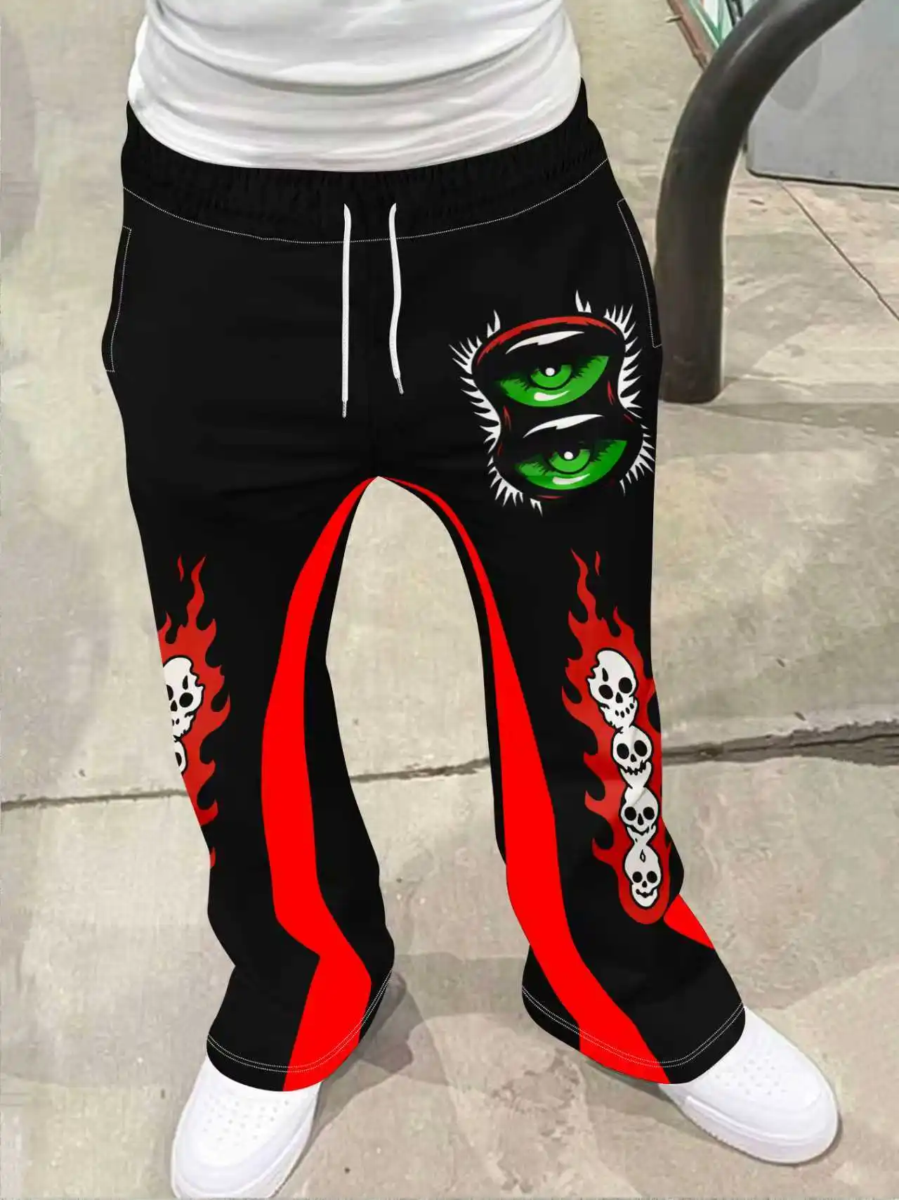 Nowe, oddychające i modne spodnie sportowe z siateczki z nadrukiem 3D w stylu europejskim i amerykańskim dla dorosłych i dzieci.