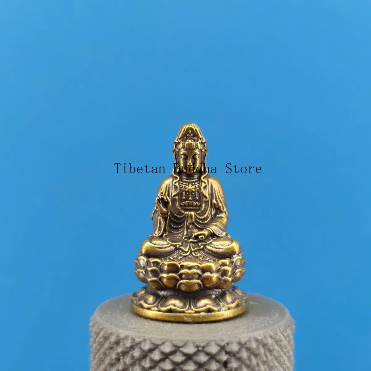 32Mm Copper Portable Mini Guanyin Guru Buddha Statue Sakyamuni Amitabha Buddha