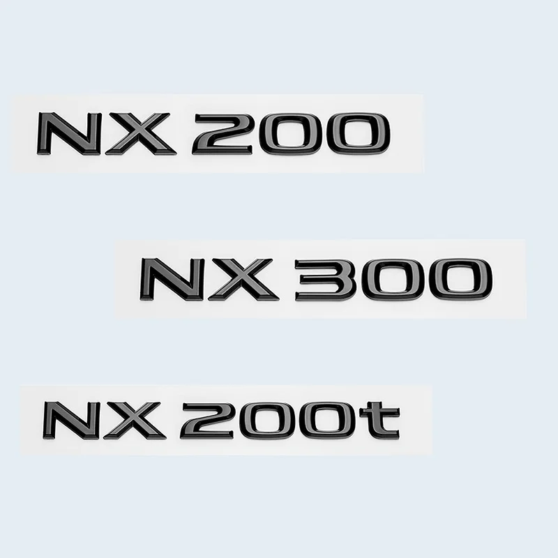 Chrome Black 3D Car Sticker for Lexus NX200 NX300 NX200t NX300h Rear Trunk Nameplate Emblem Badge Accessories view 5