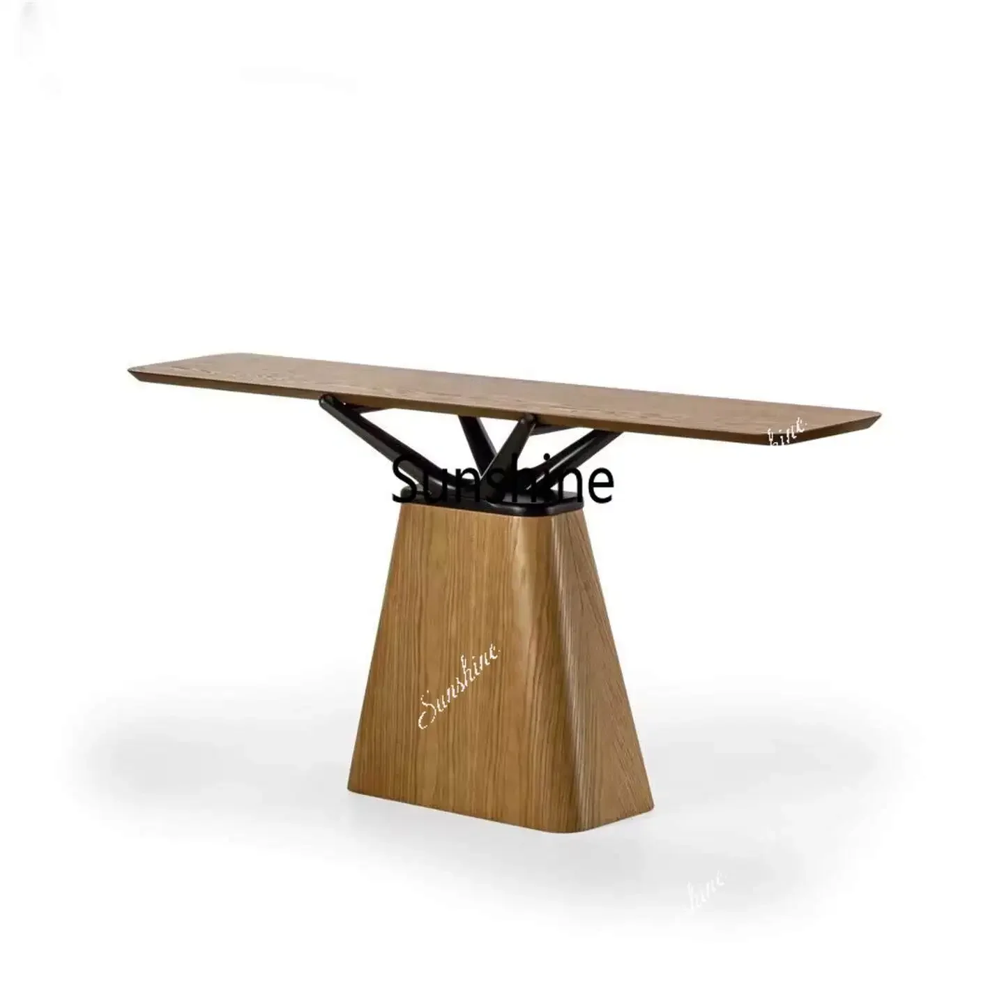 Italian minimalist solid wood porch modern simple decorative table rectangular strip caseTJ