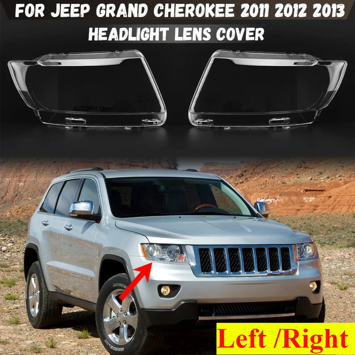 

Крышка объектива фар L/R для Jeep Grand Cherokee 2011 2012 2013, абажур, крышка фары, маска, абажур для фар