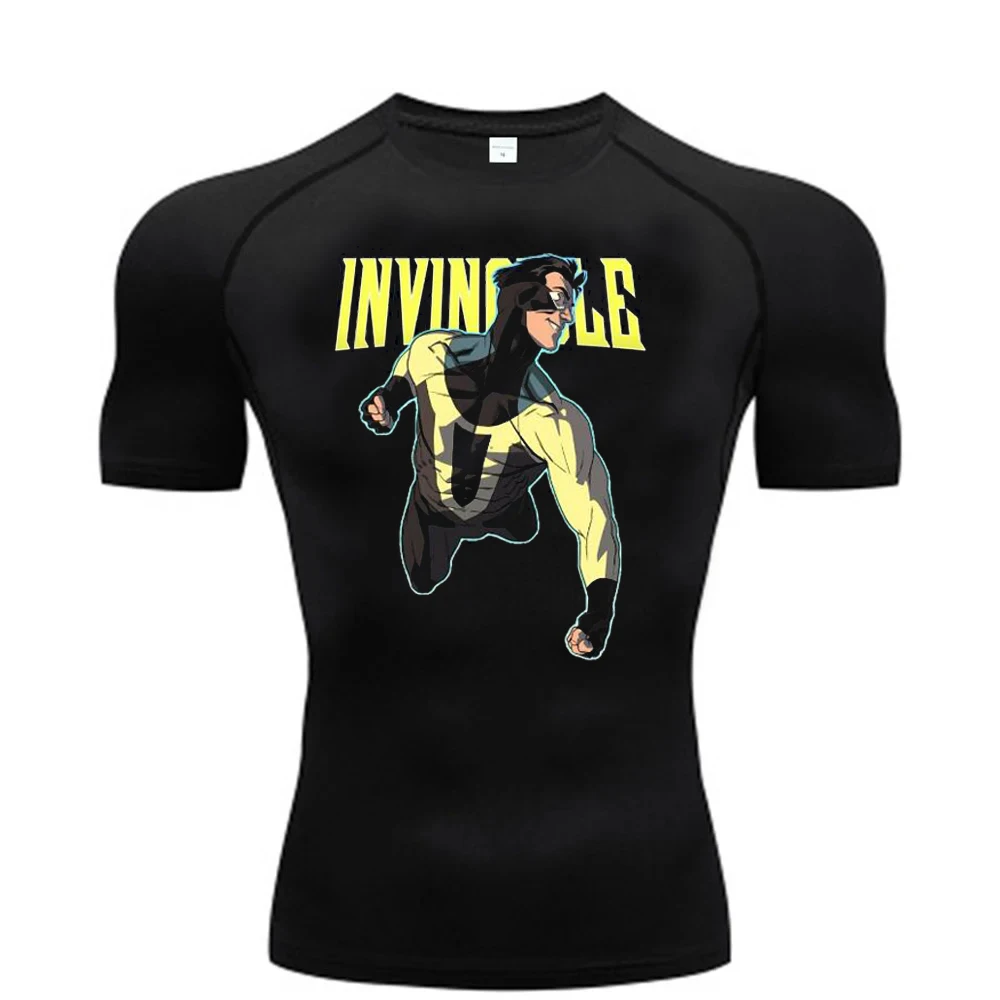 Invincible shirt compression shirt Athletic manga aesthetic alternative  dollette meme 2000s gyaru