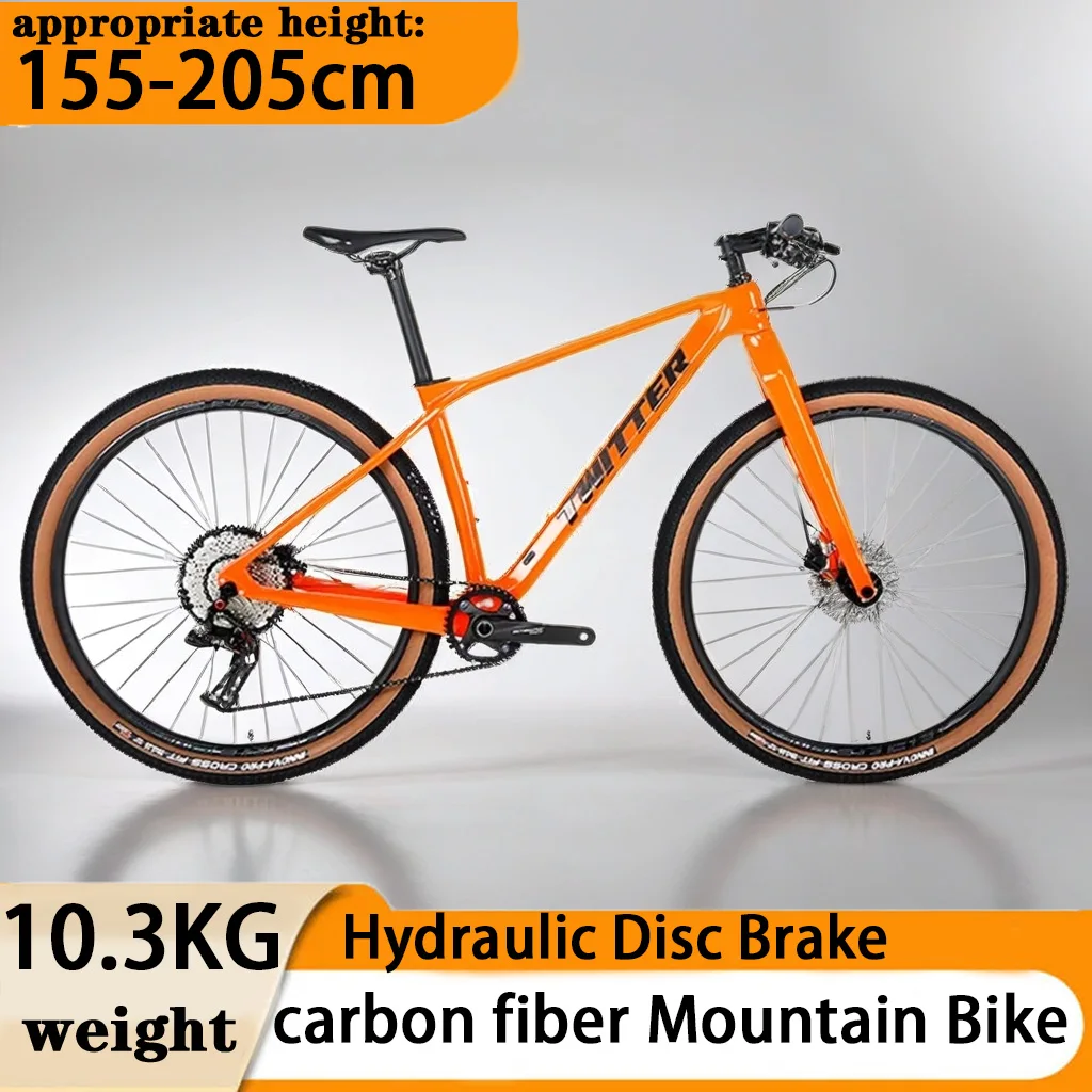 27.5 MTB 29 Inch Carbon Fiber Rigid Mountain Bike Hydraulic Disc Brakes Road Bicycle 12 Speed Road Racing bicicleta aldult