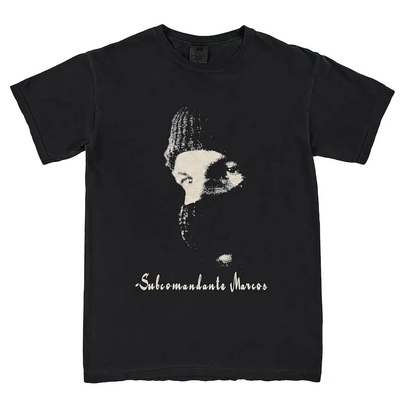 New Rare Subcomandante Marcos Portrait Revolucion EZLN Comandante Emiliano Zapata Retro T Shirt Vintage Style