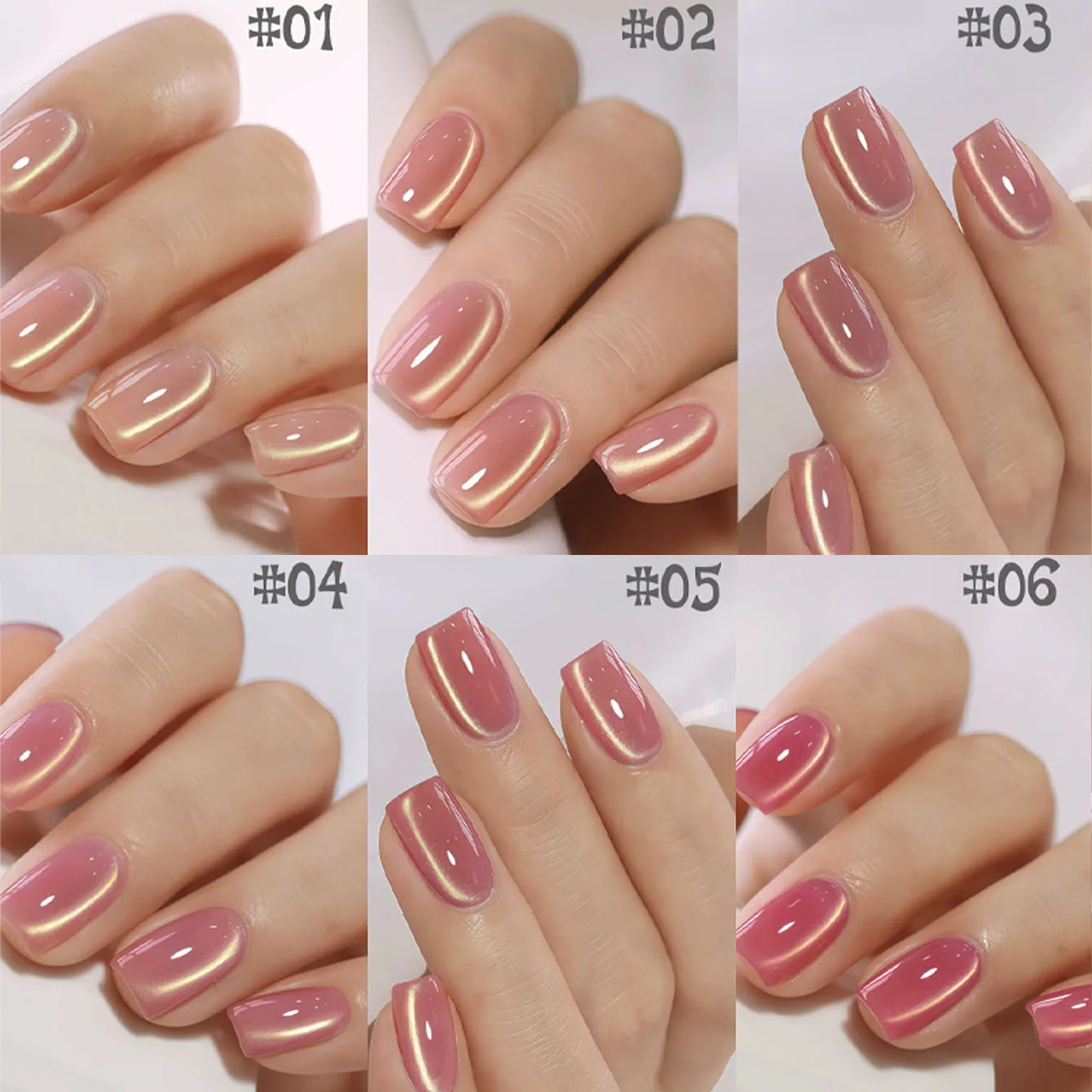 1-16 pçs 12ml colorido olho de gato gel unha polonês 2025 outono e inverno piscando high-end nude rosa contas de vidro suprimentos da arte do prego