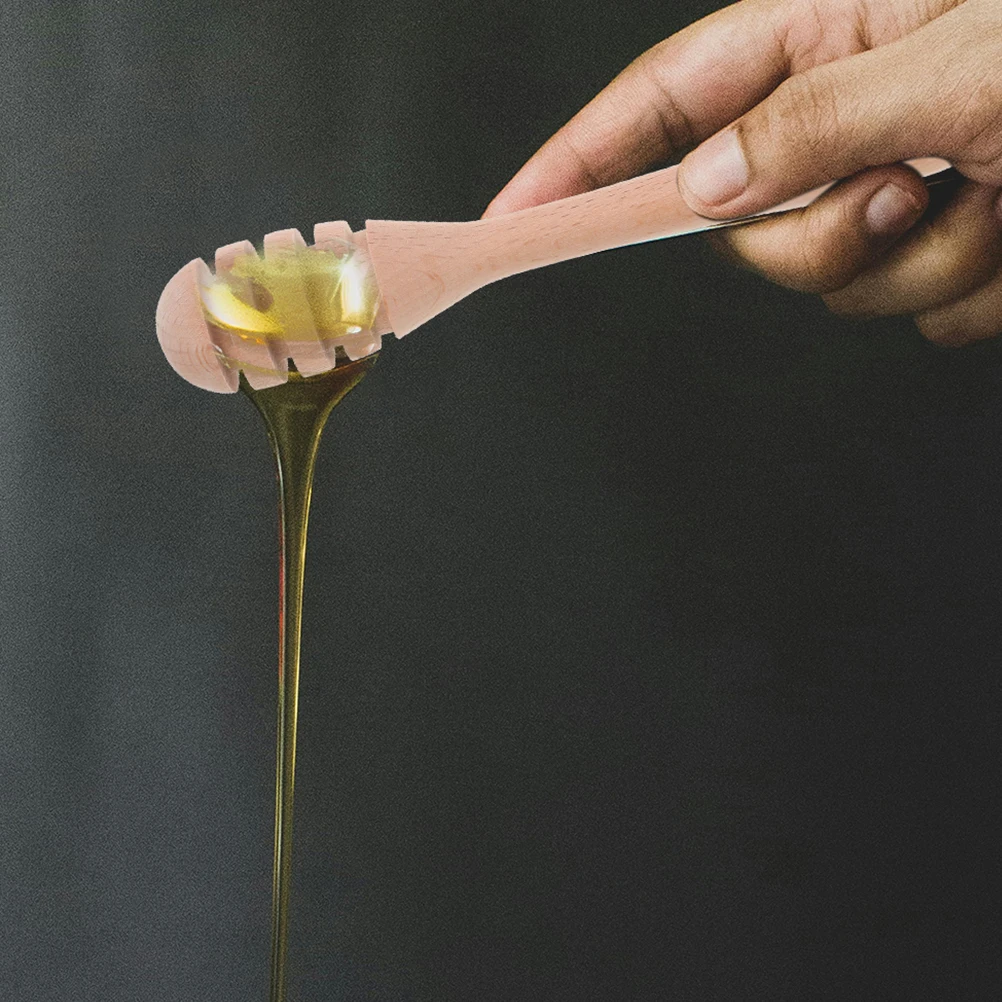 

2pcs Wooden Dipper Stick Portable Stirring Tool For Honey Jar Coffee Tea Jam Mixing Reusable Kitchen Honey Stirrer