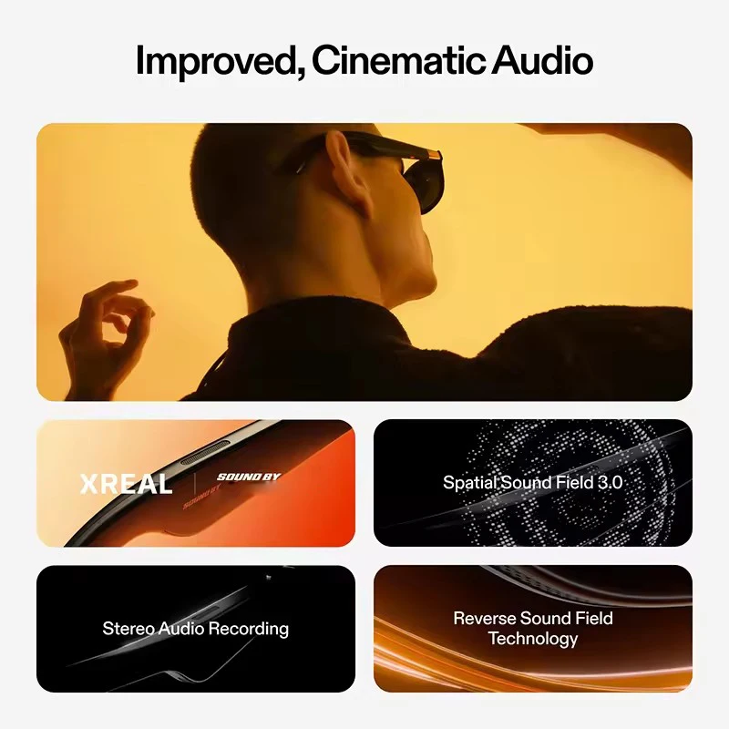 Xreal One AR Smart Glasses 477" HD Screen 3DoF Space Hovering 3D Real Glasses For iPhone Mac Switch PS5 Game Private Cinema new