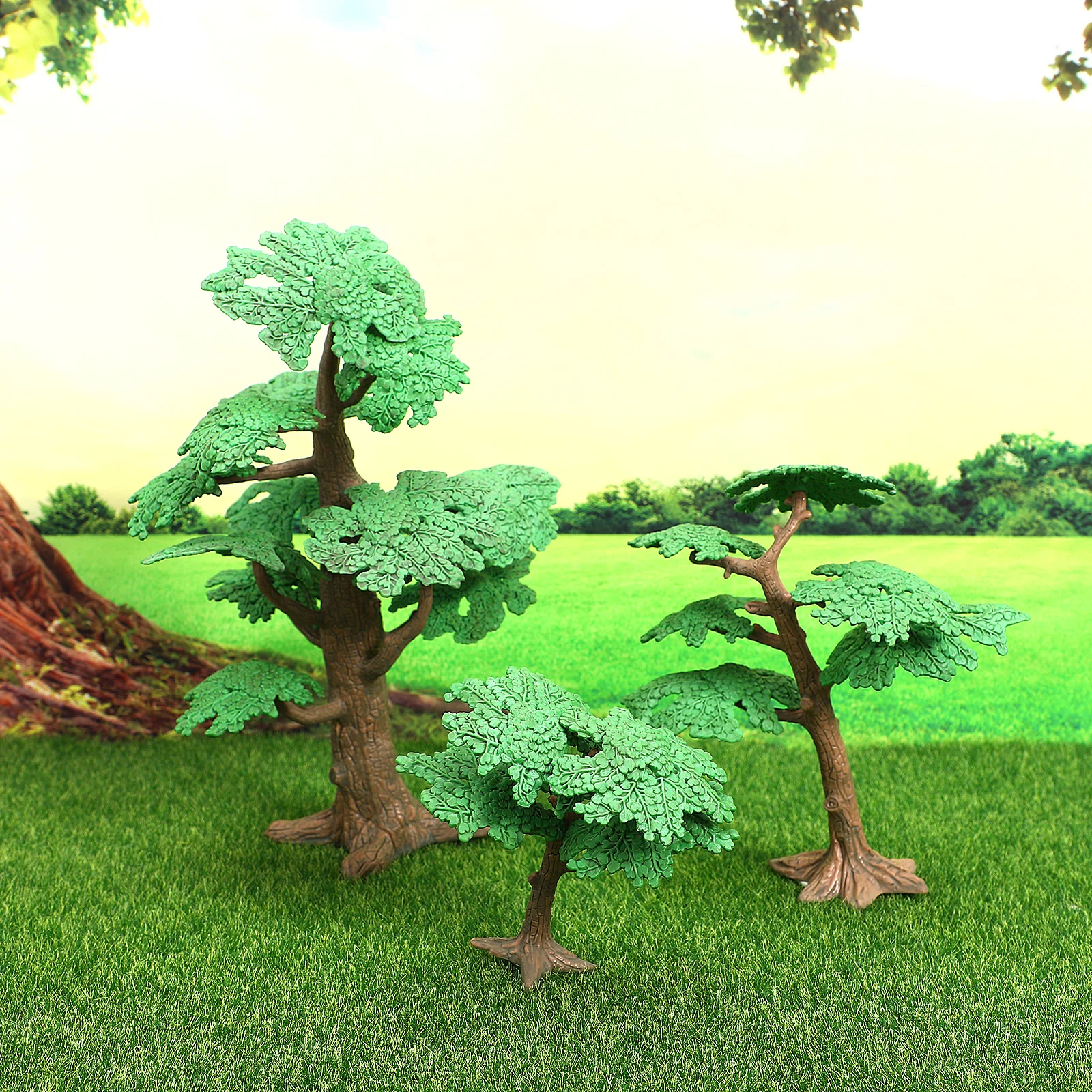 

3pcs Plant Tree Bright Color Lifelike Artificial Plant Shape Mini Pine Cedar for Home Decoration Stylish Exquisite