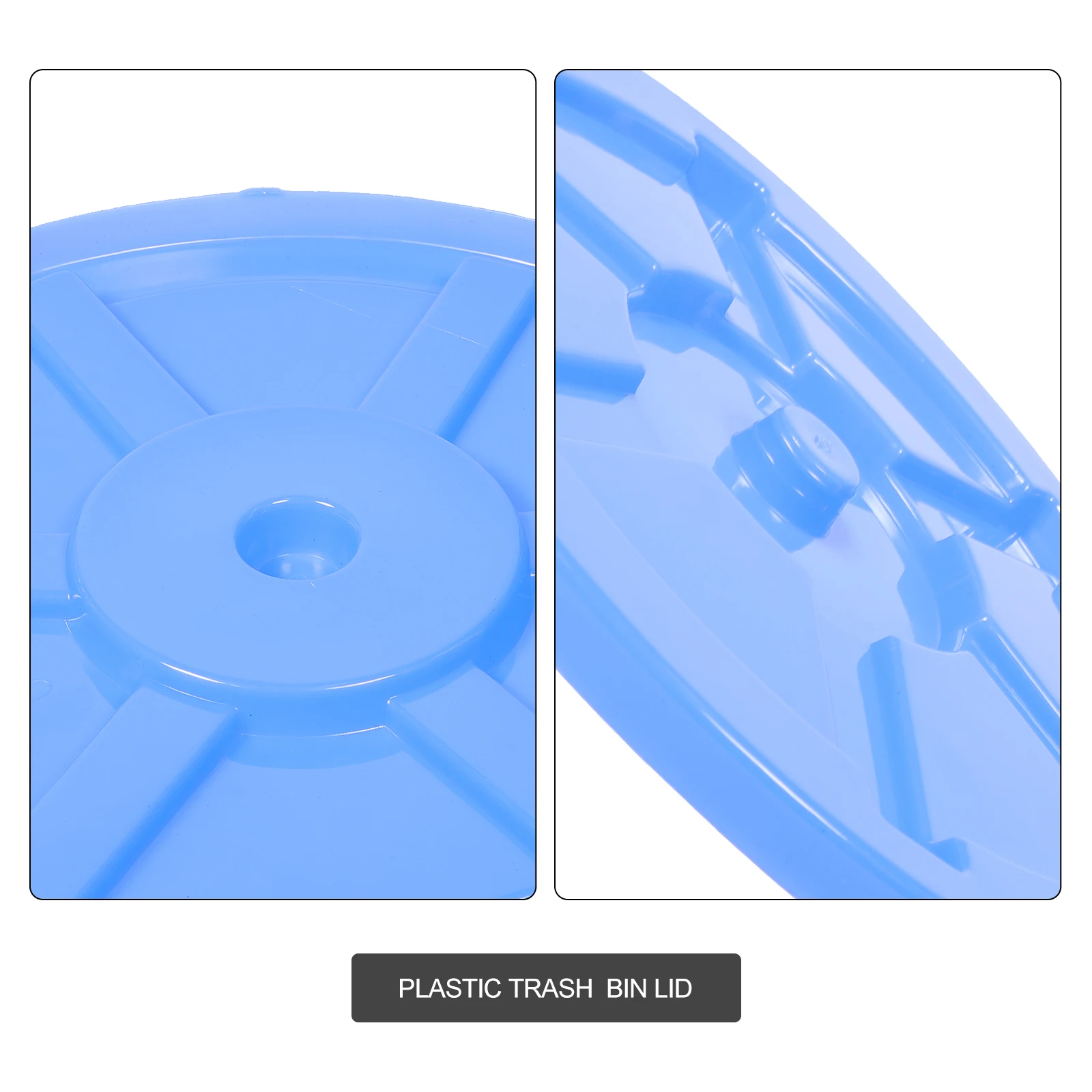 

Plastic Bucket Lid 3651200L 39.2cm Diameter Heavy Duty Trash Can Replacement Cover Round Waste Bin Outdoor Furniture