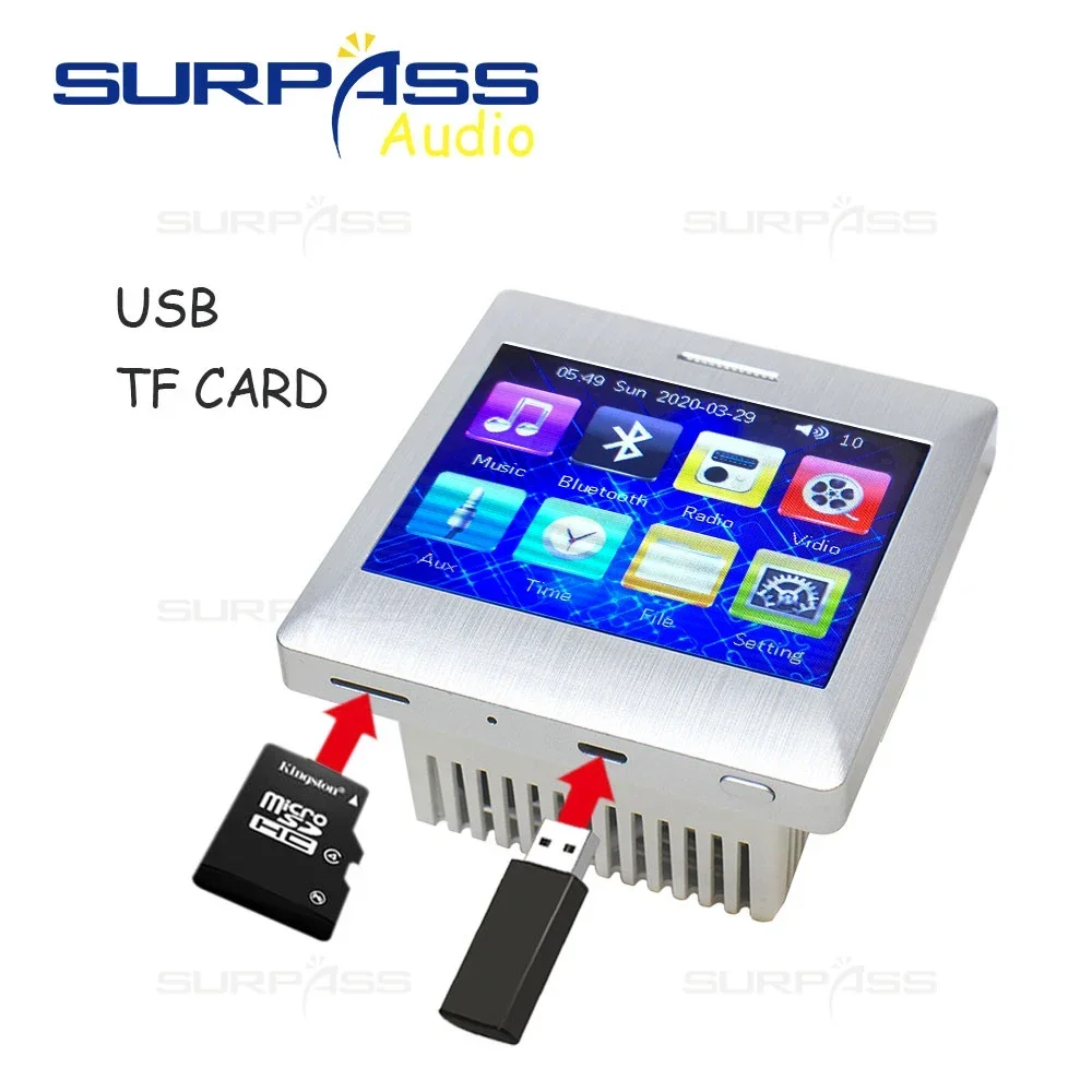 Touch Screen Bluetooth Smart Control Music System Home Audio System Digital Stereo Amplifier With Wireless Remote Control