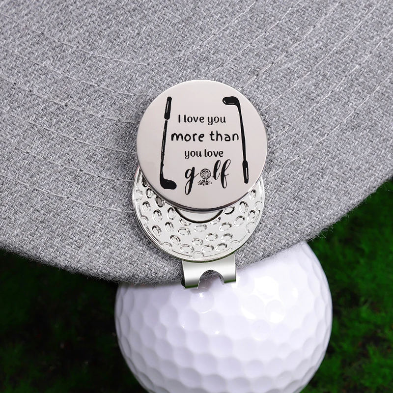 I Love You More Than You Love Golf Magnetic Hat Clip Golf Ball Marker Training Aids Accessories Gift for Golf Lover Friends