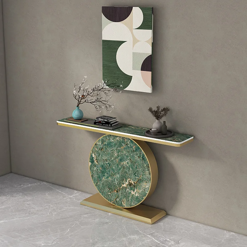 New Chinese-style entrance table Semi-round entrance table Super narrow  cabinet against the wall Modern simple