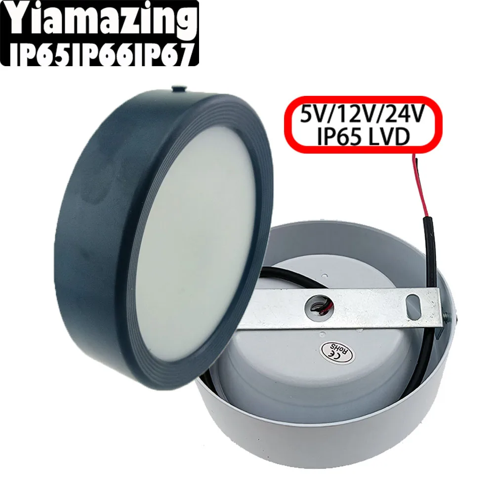 Bezpieczniejsze niskie napięcie DC 12V 5V 24V IP67 montowane na powierzchni zewnętrzne wodoodporne LED Downlight IP65 7W 9W 12W 15W 18W lampa