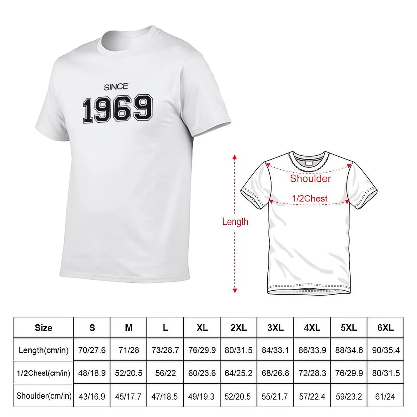 Since 1969 T-Shirt clothes cute tops Men's cotton t-shirt