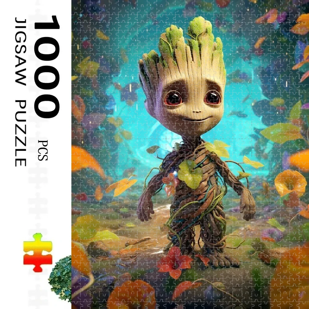 

1000 Pieces Baby Groot And Rocket Raccoon Jigsaw Puzzle Home Decor Adults Puzzle Floor Puzzles Educational Toys for Kids