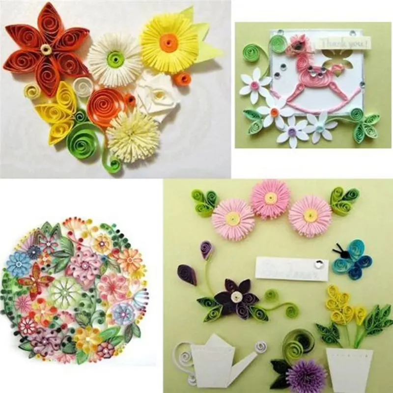 Juego de herramientas para quilling de papel, kit de quilling para manualidades DIY, para principiantes en quilling y amantes del arte en papel-[Jyqn A78G]