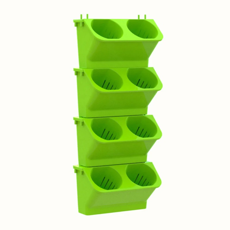 oeny 4PCS Blumentöpfe Wand Hängen Pflanzgefäße Stapelbare Pflanzer Garten Kunststoff Töpfe Vertikale Sukkulenten Pflanze Hause Balkon Dekoration 6