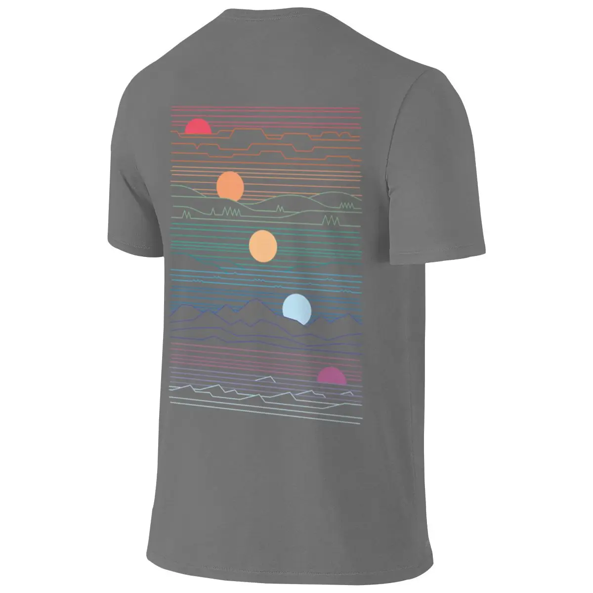 Many Lands Under One Sun Salt Style Reversible T-shirt Light Outdoor High-Definition Printing Basic Tee