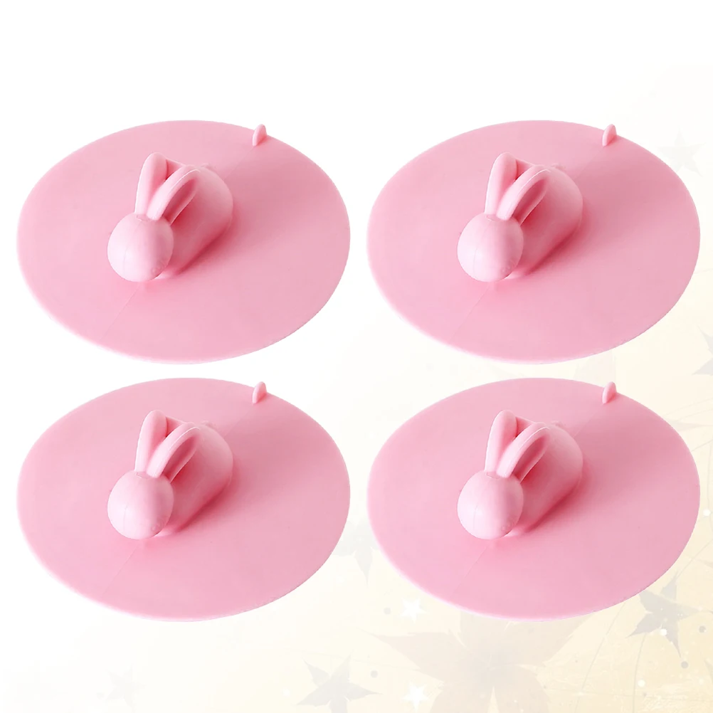 

4Pcs 10cm Pink Silicone Sealing Sink Stopper Easy Install Durable Floor Drain Plug for Kitchen Laundry Floor Drain Plug